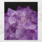 Amethyst Uncut Stones Wijn Etiket (Enkel label)