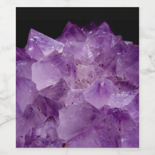 Amethyst Uncut Stones Wijn Etiket (Enkel label)