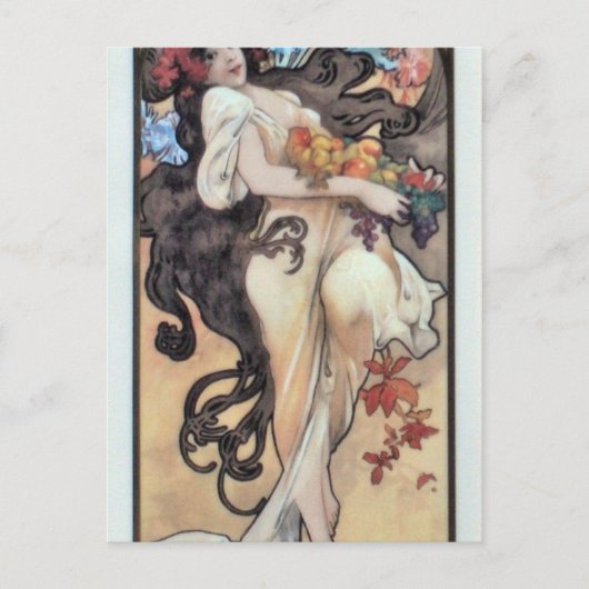 Amethyst van Alphonse Mucha Briefkaart (Voorkant)