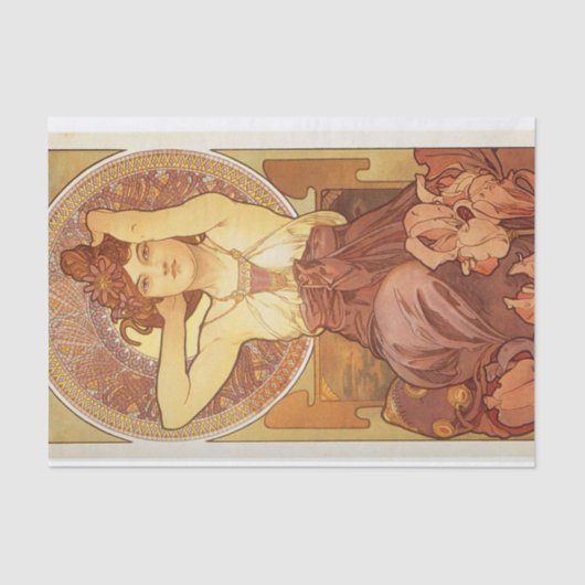 Amethyst van Alphonse Mucha Tissuepapier (Voorkant)