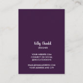 Amethyst van beeldscherm ontvangen visitekaartje (Achterkant)