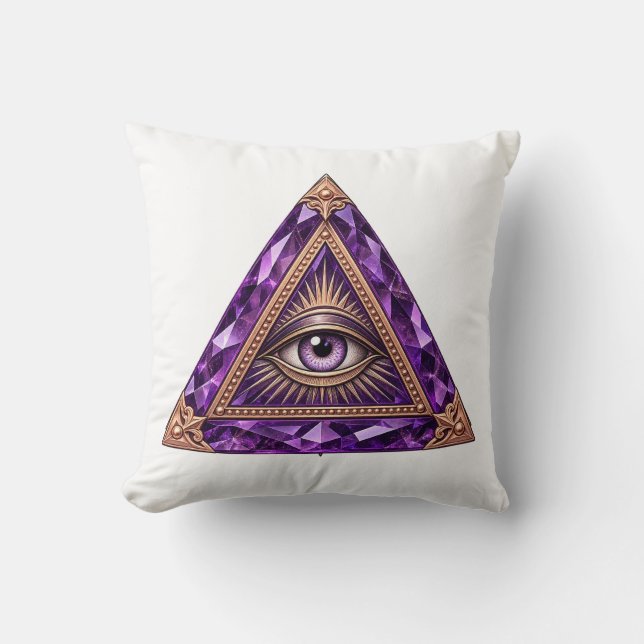 Amethyst Vault Eye Worpdekussen Kussen (Voorkant)
