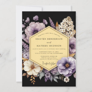 Amethyst Vergulde Flora Trouw Kaart