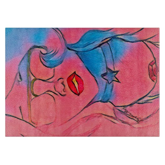 Amethyst Vibes Edition 1 Glass Art Snijplank (Voorkant)