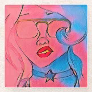 Amethyst Vibes Glass Onderzetter Glazen Onderzetter