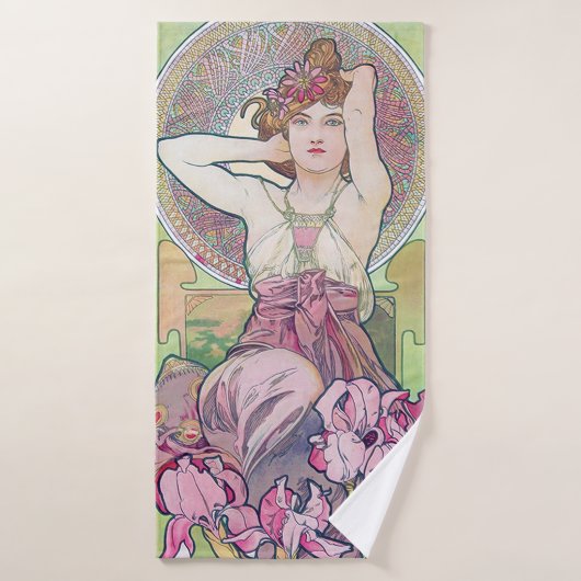 Amethyst (vier juwelen), Alphonse Mucha Badhanddoek (Badhanddoek)