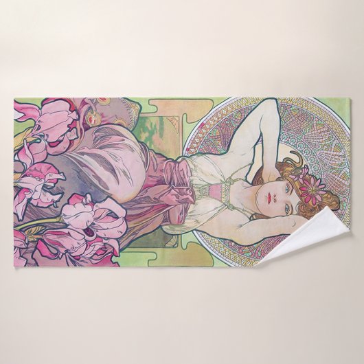 Amethyst (vier juwelen), Alphonse Mucha Badhanddoek (Badhanddoek)