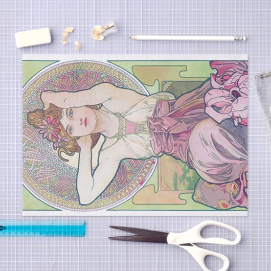 Amethyst (vier juwelen), Alphonse Mucha Tissuepapier (Craft)
