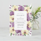 Amethyst Vlinder Orchidee Huwelijk Kaart (Staand voorkant)