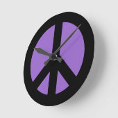 Amethyst-wandklok voor vredesgebaren ronde klok (Hoek)