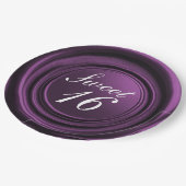 Amethyst waszegel druppel klassieke zoete 16 bruil papieren bordje (Gekanteld)