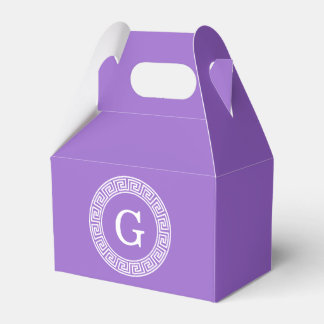 Amethyst Wat Grieks Sleutel RND Lijst Initiaal Mon Bedankdoosjes