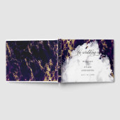 Amethyst Waterverf Geode BarefootBride™ Gastenboek (Volledig)