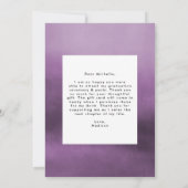 Amethyst Waterverf Kristallen Foto Afstuderen Bedankkaart (Achterkant)