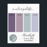 Amethyst Wedding Color Palette Card 2023<br><div class="desc">Amethyst Wedding Color Palette Card 2023</div>