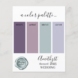 Amethyst Wedding Color Palette Card 2023