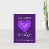 Amethyst Wedding Jubileum Love zo sterk Kaart (Voorkant)