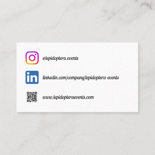 Amethyst Wings behandelt Visitekaartje (Achterkant)