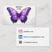 Amethyst Wings behandelt Visitekaartje (Voorkant / Achterkant)