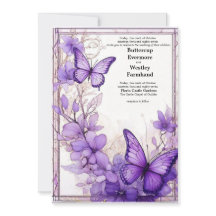 Amethyst Wings bruiloft uitnodiging