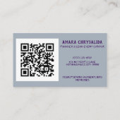 Amethyst Wings QR-Visitekaartje Visitekaartje (Achterkant)