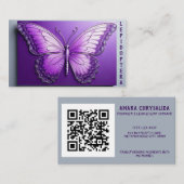 Amethyst Wings QR-Visitekaartje Visitekaartje (Voorkant / Achterkant)