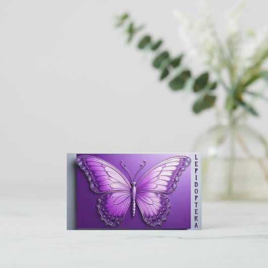 Amethyst Wings QR-Visitekaartje Visitekaartje (Staand voorkant)