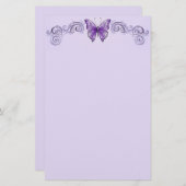 Amethyst Wings Stationery Briefpapier (Voorkant / Achterkant)