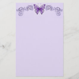 Amethyst Wings Stationery Briefpapier