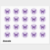 Amethyst Wings-Sticker Ronde Sticker (Vel)