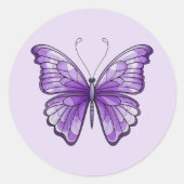Amethyst Wings-Sticker Ronde Sticker (Voorkant)