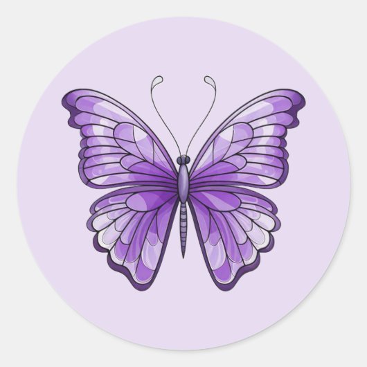Amethyst Wings-Sticker Ronde Sticker (Voorkant)