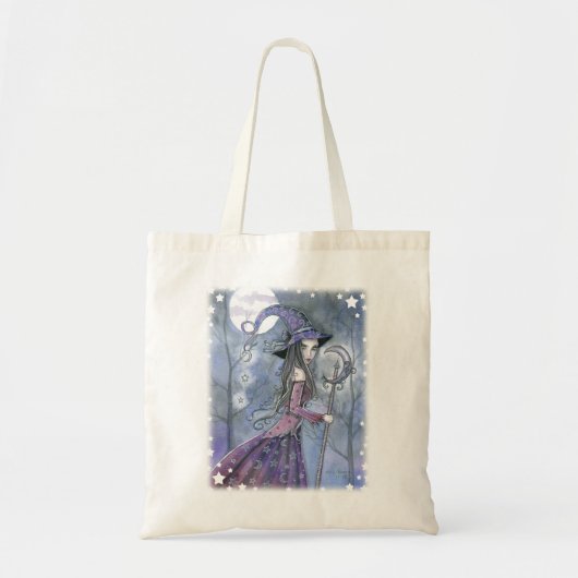 Amethyst Witch Fantasy Halloween Art Tote Bag (Voorkant)