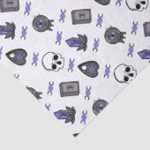 Amethyst Witch Gothic Triple Moon Pattern Tissuepapier (Detail)