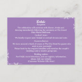 Amethyst & Witte Botanische Bijlagekaart Informatiekaartje (Voorkant)