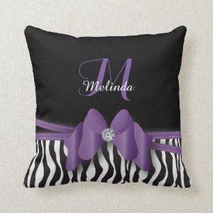 Amethyst Zebra gestreept   Personeel piloot Kussen
