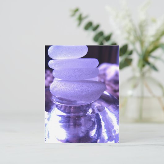 Amethyst Zee Glass Briefkaart (Staand voorkant)