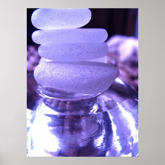 Amethyst Zee Glass Print (Voorkant)