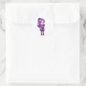 Amethyst Zwervers Ronde Sticker (Tas)