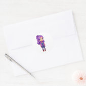 Amethyst Zwervers Ronde Sticker (Envelop)