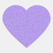 Amethystbloesem Hart Sticker (Voorkant)