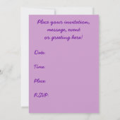 Amethyste Mermaid Invitation Kaart (Achterkant)