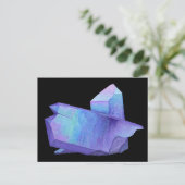 Amethyste paarse kristalengelaura quartz geode briefkaart (Staand voorkant)