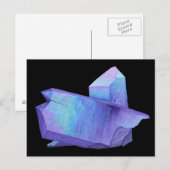 Amethyste paarse kristalengelaura quartz geode briefkaart (Voorkant / Achterkant)