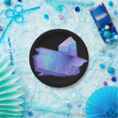Amethyste paarse kristalengelaura quartz geode papieren bordje (Feest)