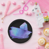 Amethyste paarse kristalengelaura quartz geode papieren bordje (Feest)