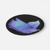 Amethyste paarse kristalengelaura quartz geode papieren bordje (Gekanteld)