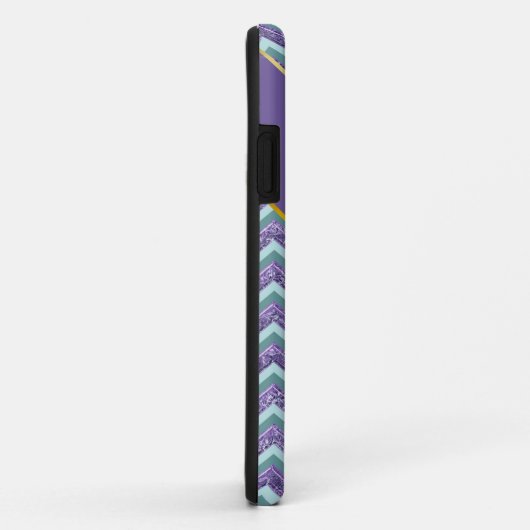 Amethystglas zigzagpatroon Case-Mate iPhone case (Achterkant/rechts)