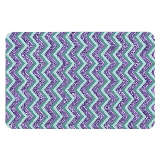 Amethystglas zigzagpatroon magneet (Horizontaal)