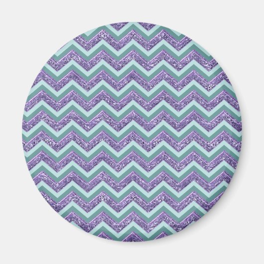 Amethystglas zigzagpatroon magneet (Voorkant)